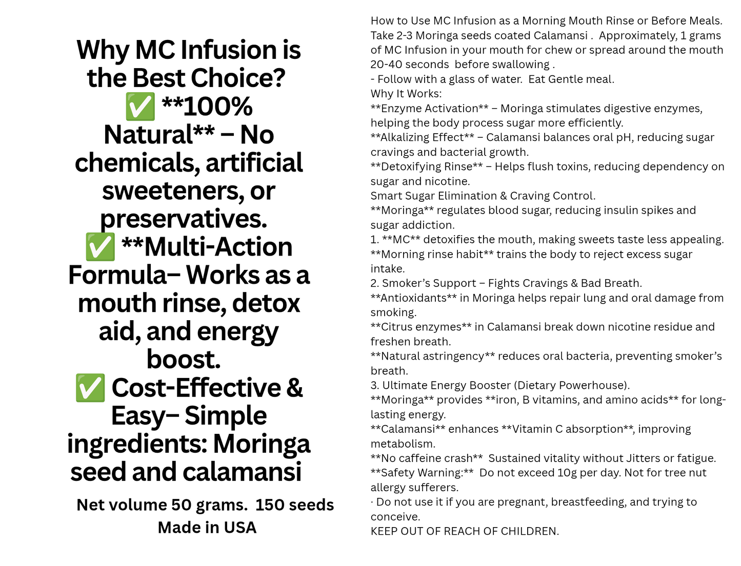 MC Powder Infusion Moringa & Calamansi